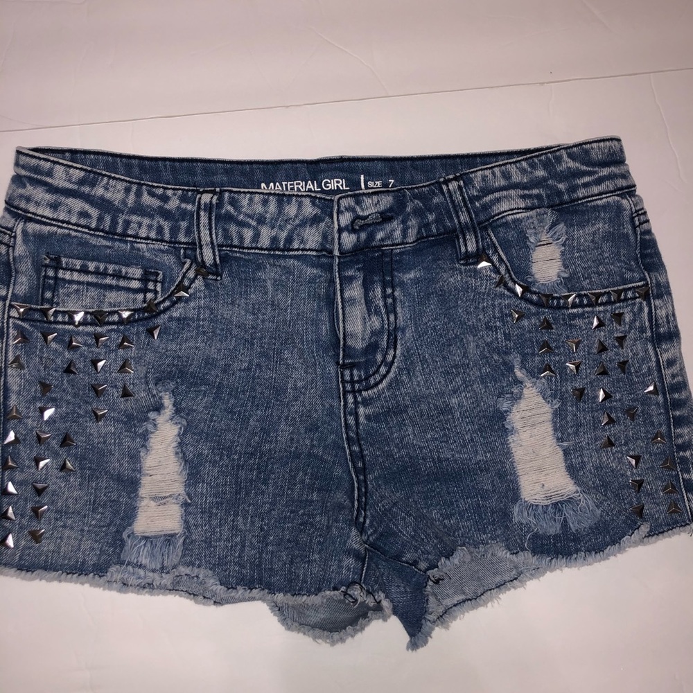 Cute distressed and studded Daisy dukes